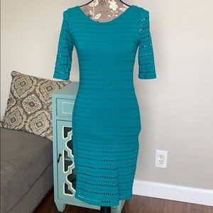 NWOT eight sixty turquoise dress